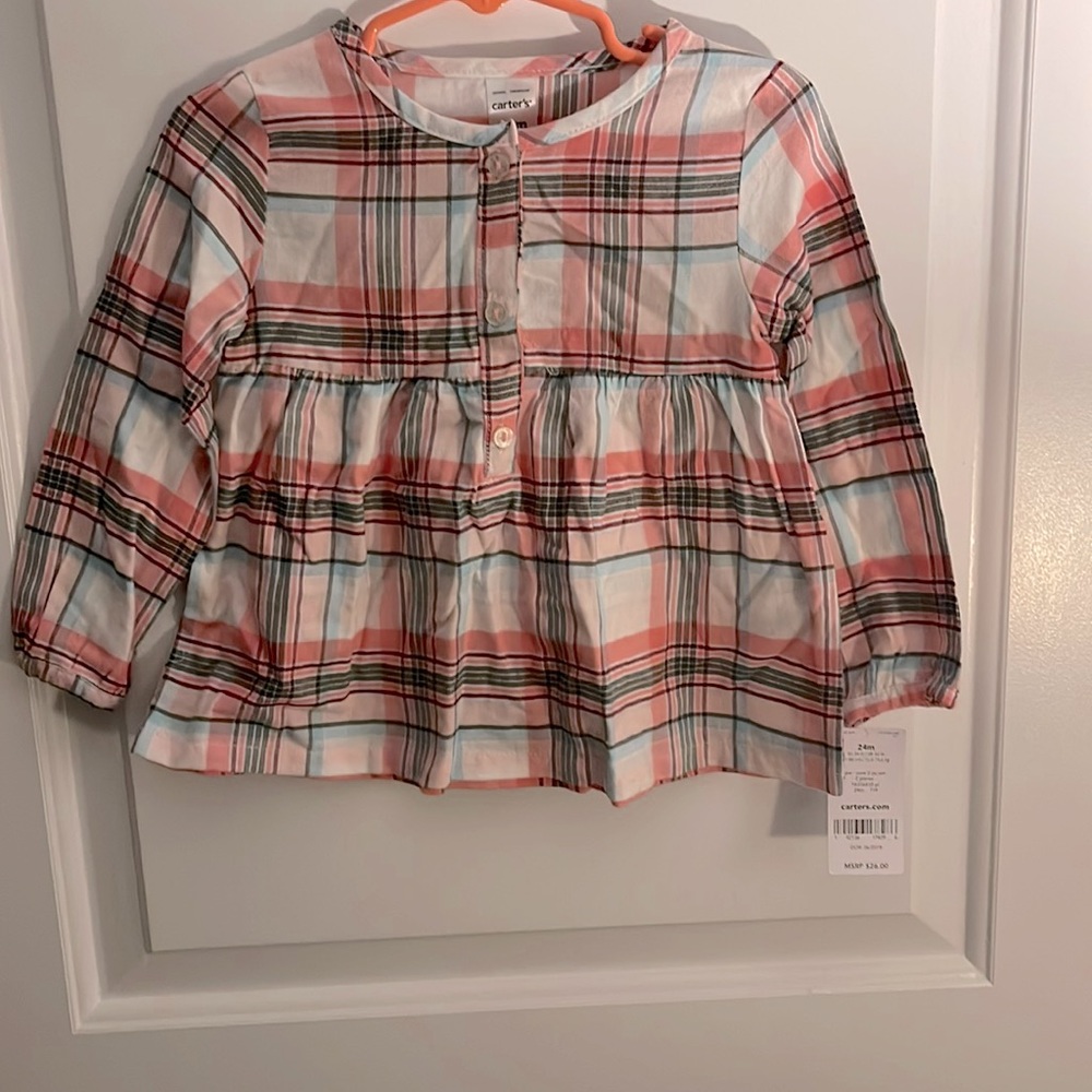 Carter’s Plaid Print Girls Blouse